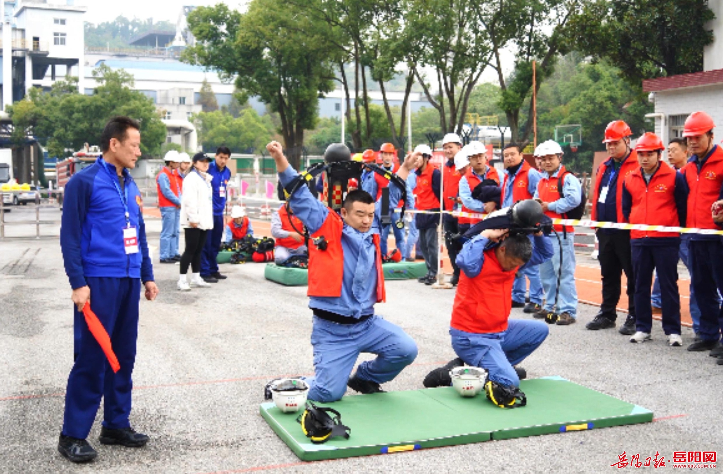 湖南岳阳绿色化工高新区举办应急救援技能竞赛，22 家企业角逐，谁能胜出？  第3张