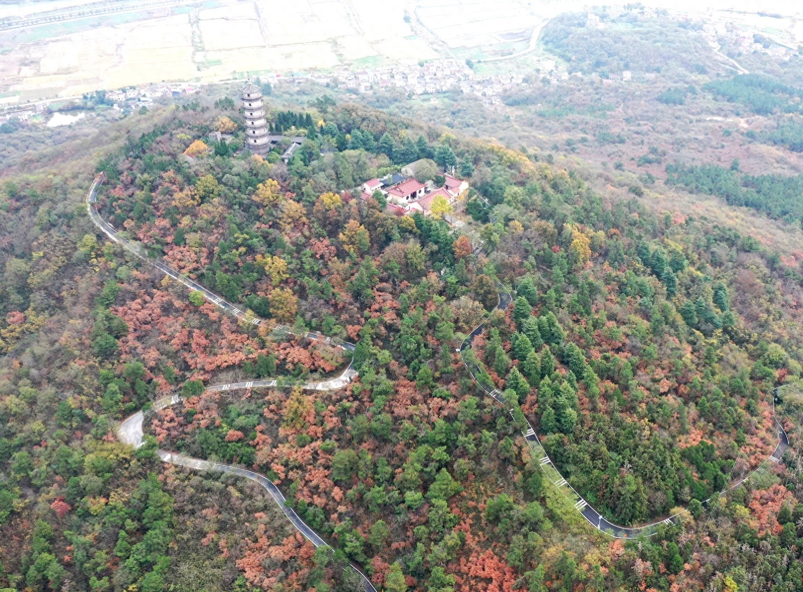 巢湖市鼓山景区环山路养护完工，绝美秋景等你来看  第1张