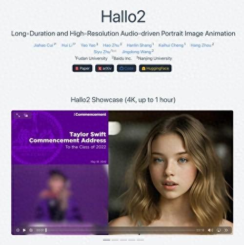 百度联合复旦发布 Hallo2，或将彻底改变视频生成现状  第1张