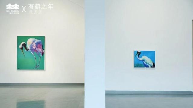 惊！知名青年艺术家曹卫国作品展成都开幕，近十年专注丹顶鹤与桃花创作  第3张