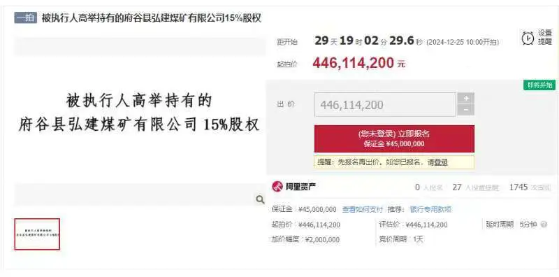 惊！陕西前首富之子股权被拍卖，逾4.46亿起拍，背后真相是？