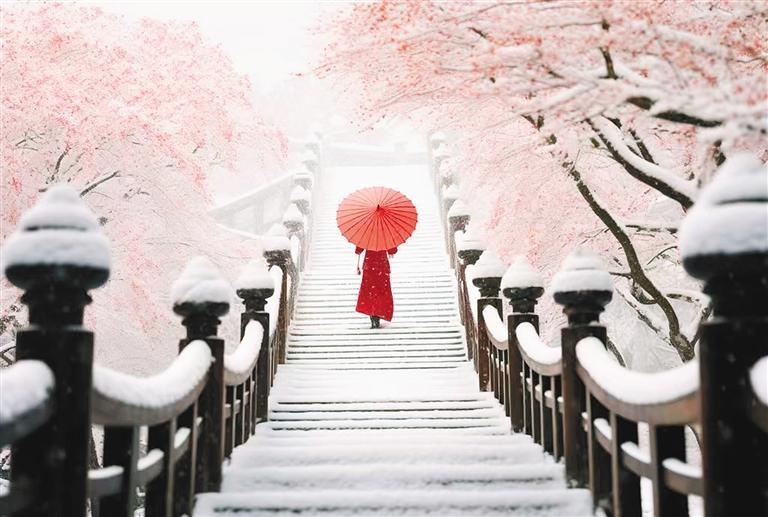红楼梦中的雪天奇景：琉璃世界里的红妆佳人，美得让人窒息  第2张