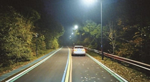 宝界山林公园的智能路灯：人来灯亮，人走灯暗，节能高达60%  第1张