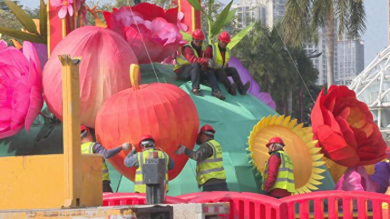 2025佛山文华迎春花市嘉年华：13.8米巨型花篮惊艳亮相，新春祝福满满