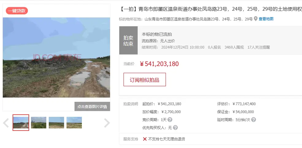 5.41亿起拍！青岛四宗地块流拍，7折优惠仍无人问津，背后原因令人