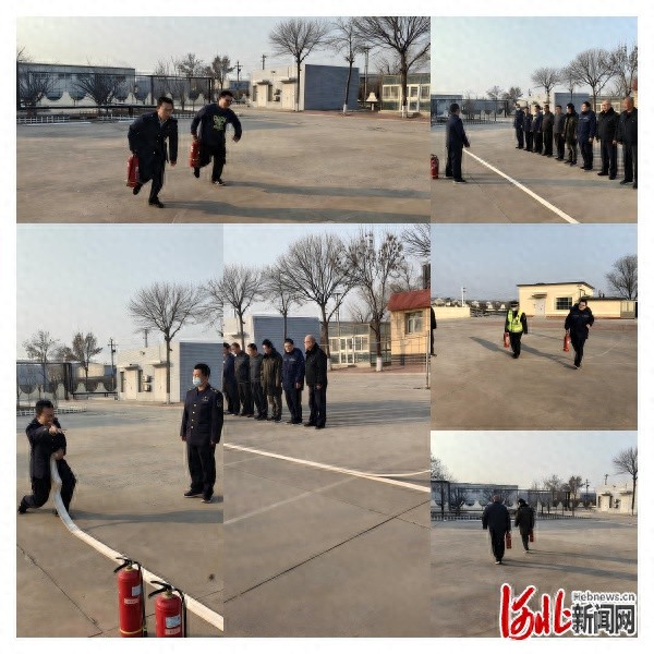 河北东光站实战演练：手提灭火器折返跑与消防水带多盘连接，全面提升应急队伍火灾应对能力