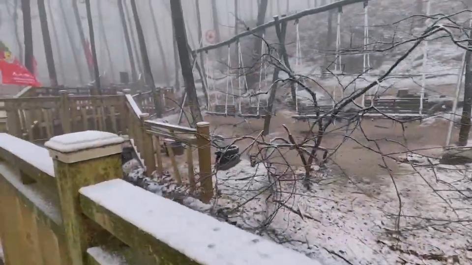 惊！2024年初冬淄博鲁山降雪，较去年晚14天  第2张