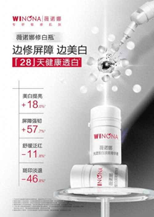秋冬肌肤暗沉无光？薇诺娜修白瓶28天逆转黄气，重现白嫩光彩