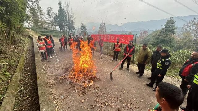 名山公安分局实战演练：20余名警力如何高效应对森林火灾？  第3张