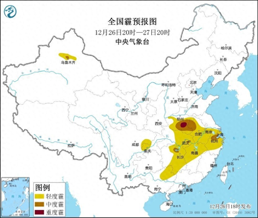 黄淮江汉等地霾天气逐渐减弱，28日至29日华北南部等地再现轻度霾