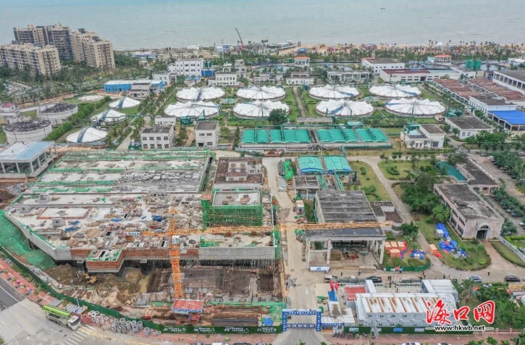白沙门污水处理厂扩容工程即将完工，2025年初通水在即，设备安装热火朝天