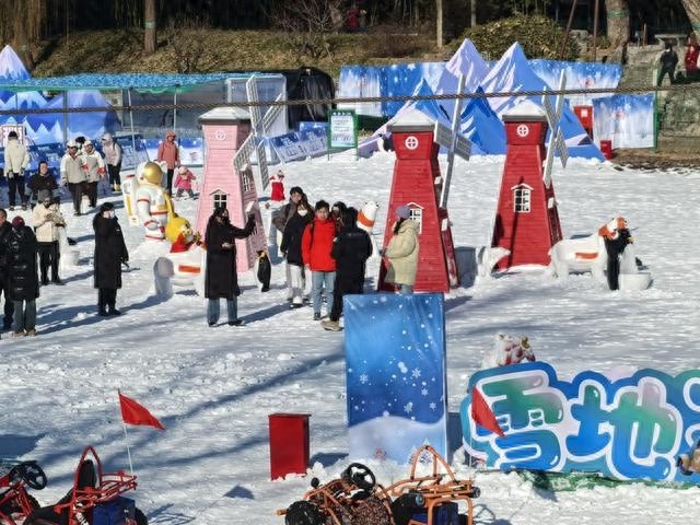 紫竹院公园冰雪季惊喜不断：企鹅巡游与雪地斗牛等你来体验