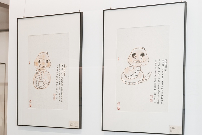 迎接乙巳蛇年，陈湘波十二生肖艺术展在荣宝斋深圳艺术空间盛大开幕，探索智慧与财富的象征  第7张