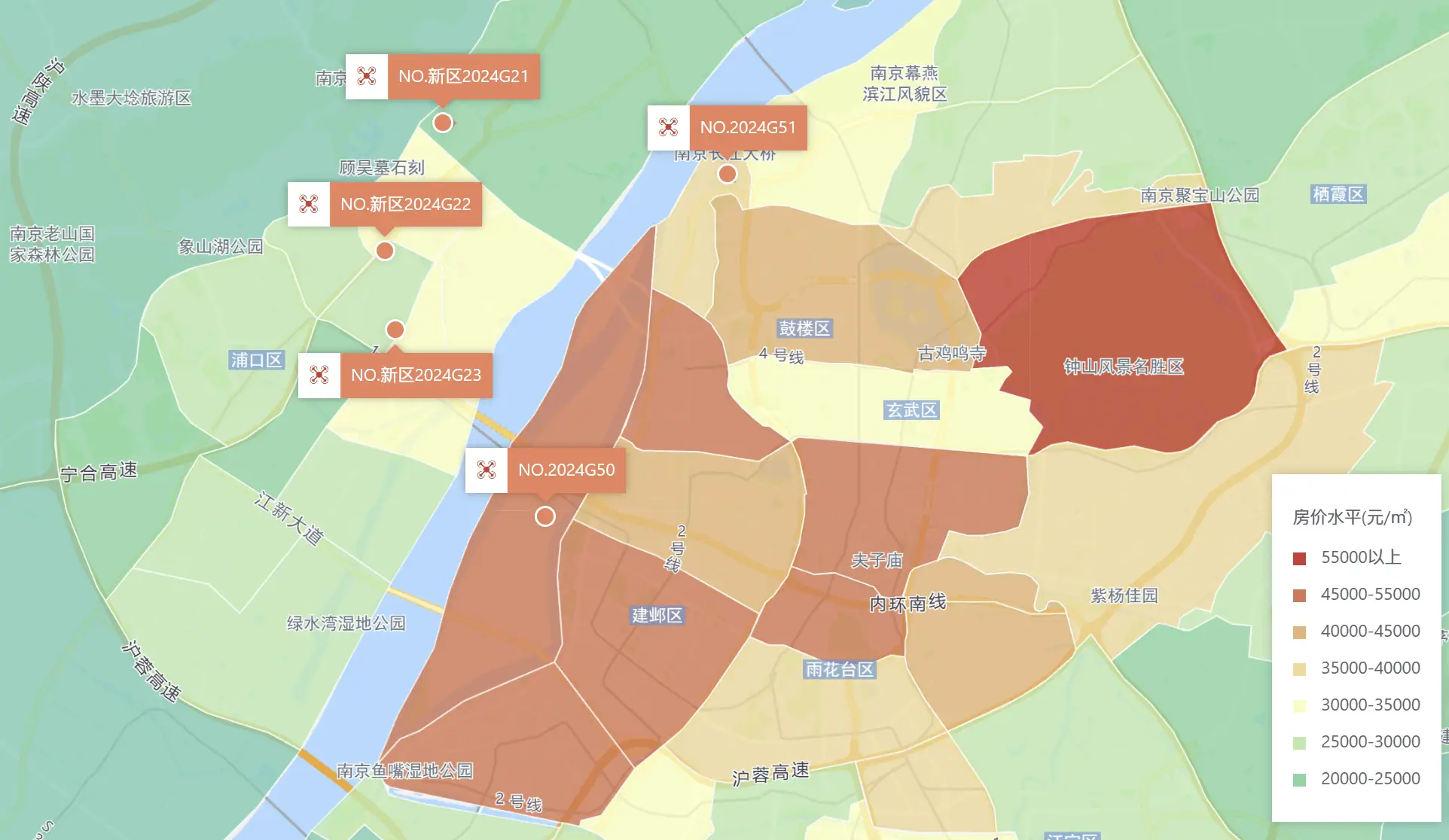 南京土拍市场火爆！5宗宅地总成交价超51亿，建邺区地块楼面价破3万  第2张