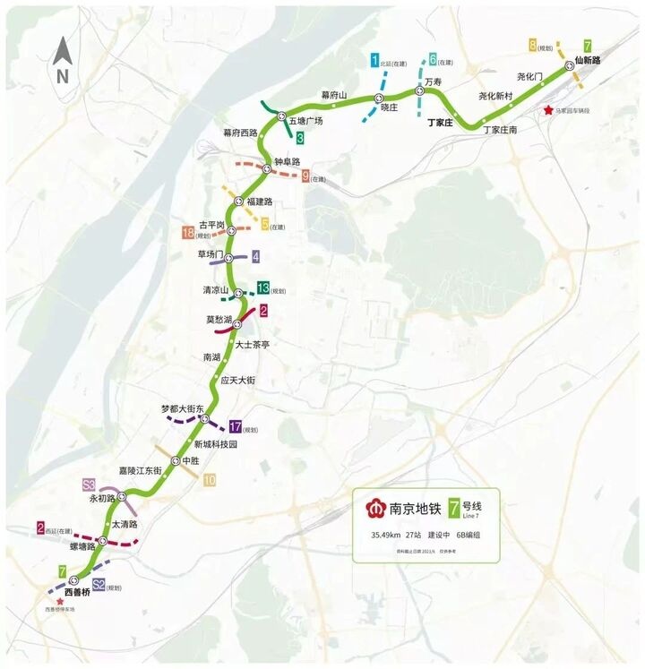 南京地铁7号线全线贯通，484公里运营里程引领城市新速度  第3张