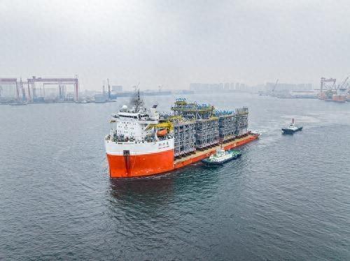 我国建造的全球最大 FPSO 之一巴油 P79 项目首船工艺模块顺利起运  第1张