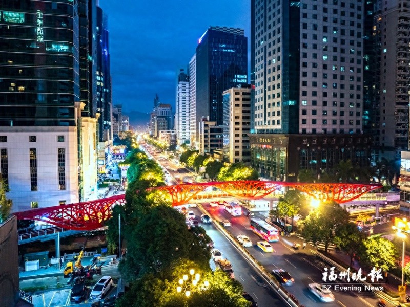 元旦惊喜！福州百福桥亮灯，151米高空步道送福迎新年