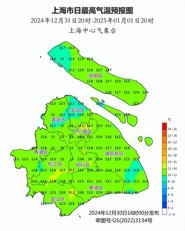 2024年最后一天，申城天气晴好但需警惕轻度霾，元旦假期气温如何变化？  第4张