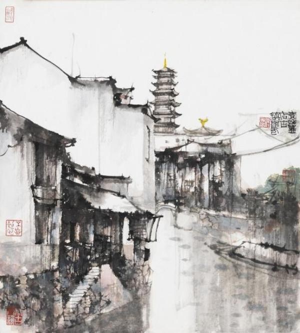 雄观江海，宝山意象：汪家芳水墨画展带你穿越时空，感受家乡巨变  第2张