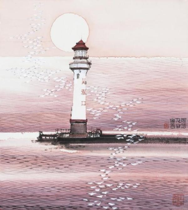 雄观江海，宝山意象：汪家芳水墨画展带你穿越时空，感受家乡巨变  第4张