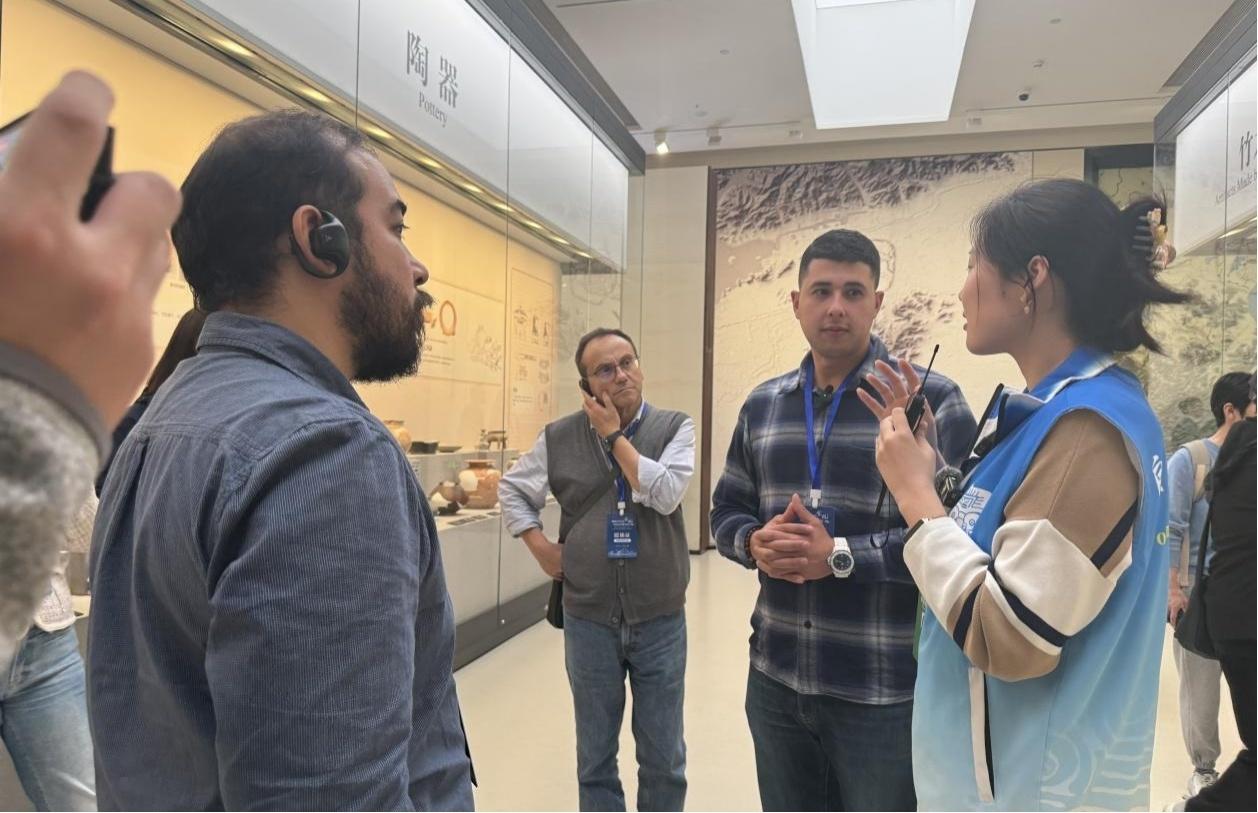 杭州良渚古城遗址公园内竟长满花花绿绿的游客  第2张