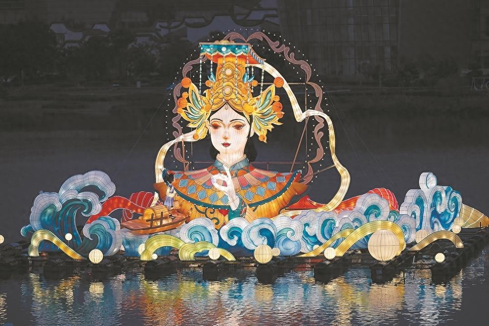 福州琅岐岛红光湖公园首次亮灯测试，两马同春闹元宵灯会即将震撼登场  第1张