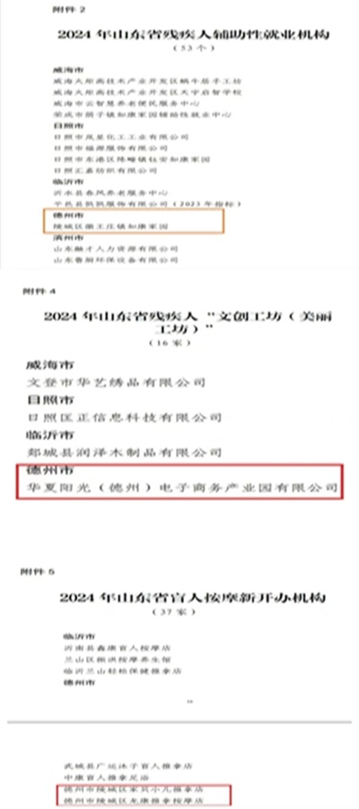 陵城区四家单位荣获省级荣誉，残疾人就业创业再创佳绩  第2张