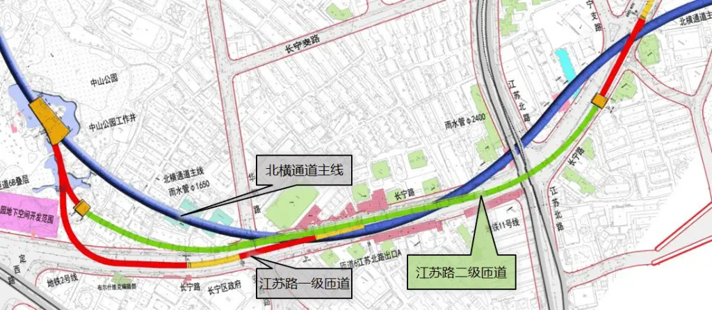 上海北横通道最后一处出口匝道通车，江苏路二级出口匝道今晚10点正式启用  第3张