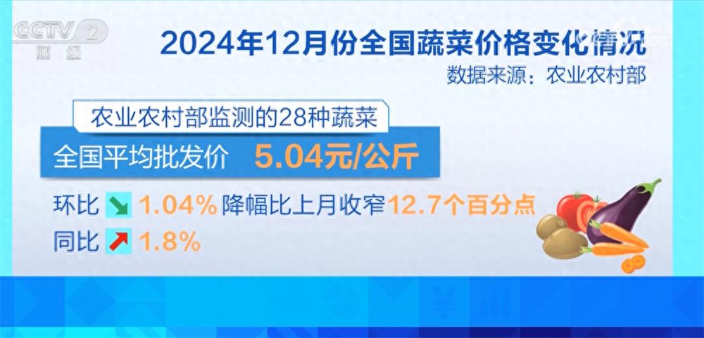 2024年12月菜篮子价格大揭秘：这些蔬菜价格降幅超10%，你买对了吗？