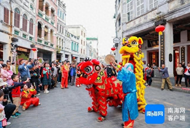 2024海口骑楼老街国潮游园会：舞狮巡游与市集活动带你体验浓浓年味