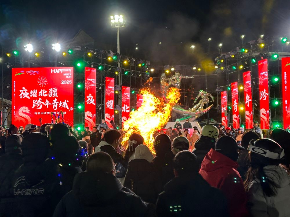 呼和浩特跨年夜：14栋楼体灯光秀与摇滚音乐交织，市民狂欢迎接2025  第3张