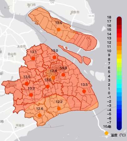 2025年第一天，上海天气大揭秘：从零下3.5度到14度的温差，你准备好了吗？  第2张