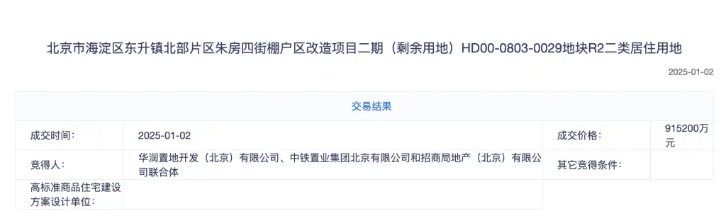 北京新年首拍！海淀区两宗地块溢价成交，总揽金181.9亿，背后有何玄机？  第2张