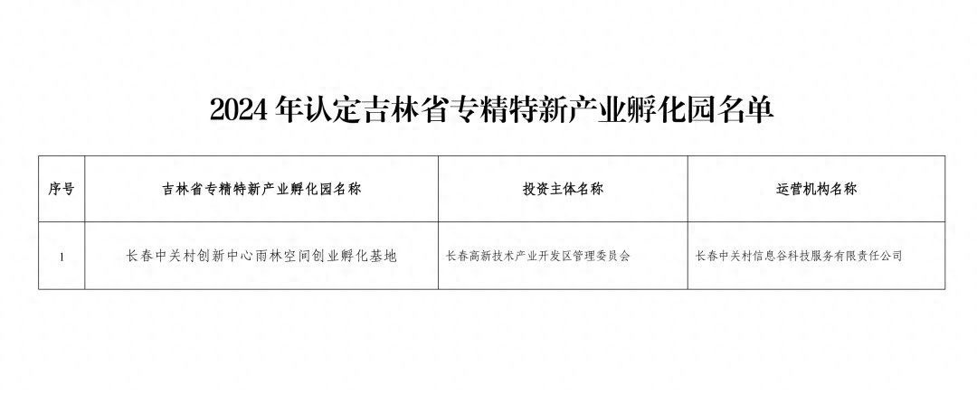 长春新区再添新星！中关村创新中心雨林空间为何成为2024年唯一省级专精特新产业孵化园？  第1张