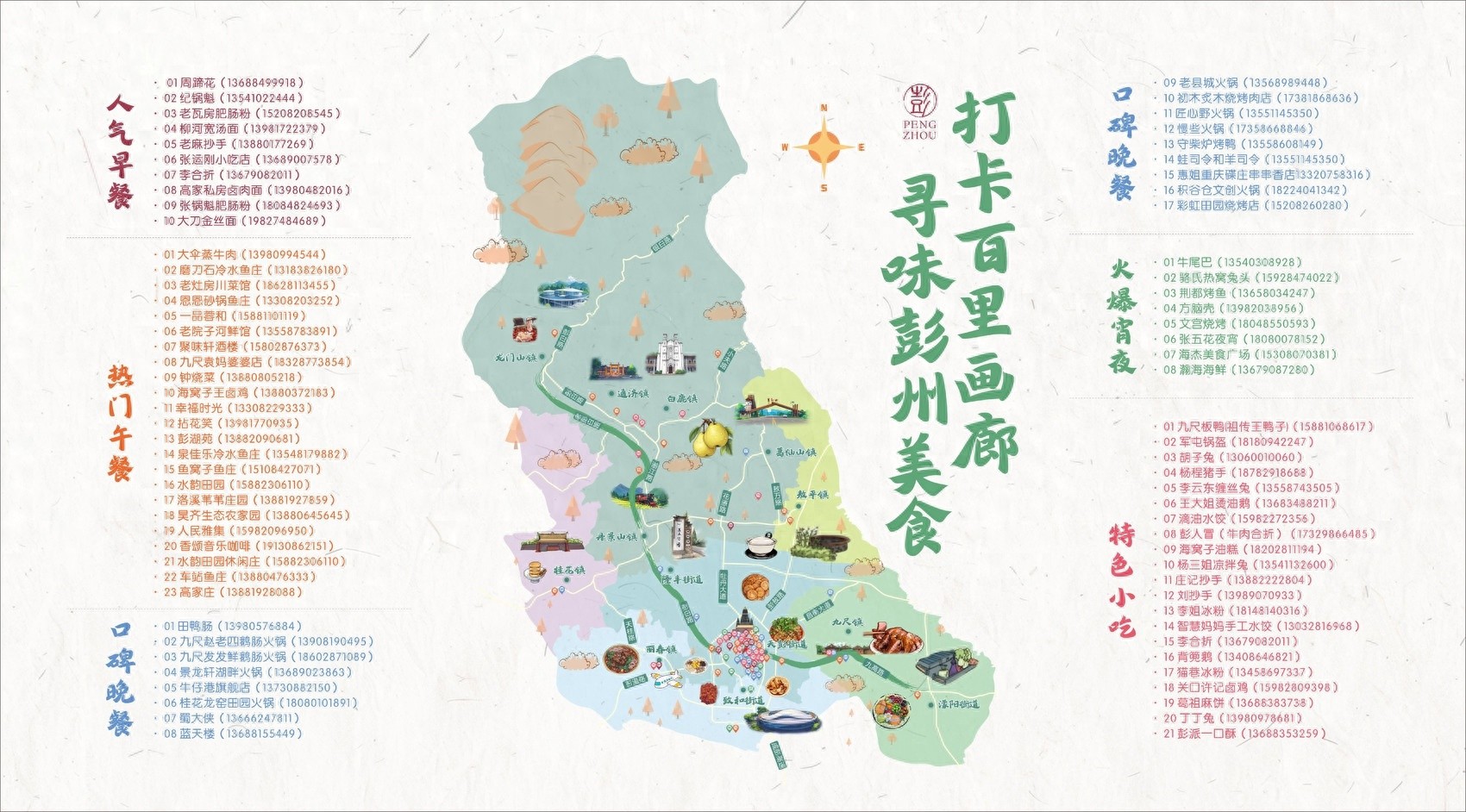 五一彭州四大主题活动嗨翻假期！美食地图你打卡了吗？