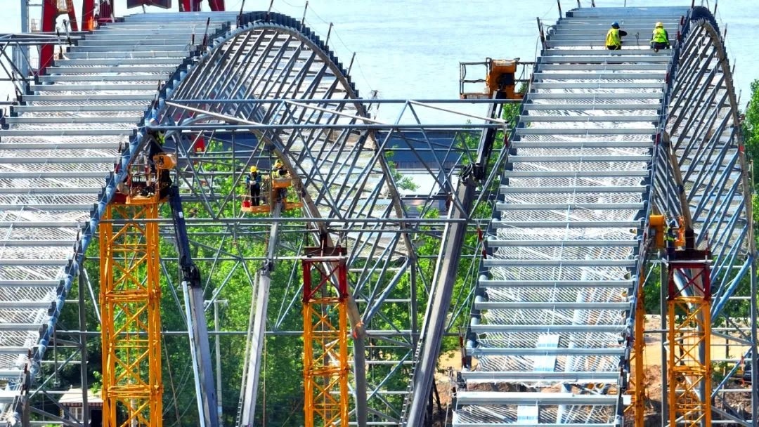 五一期间九江港这一重点项目建设忙！1号货棚建设进度如何？