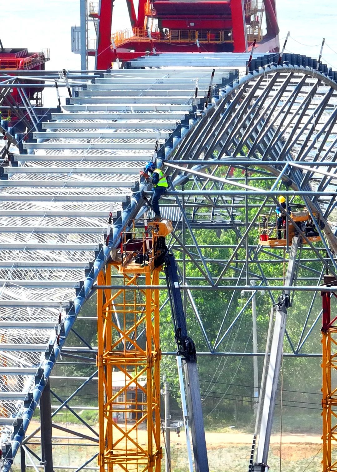 五一期间九江港这一重点项目建设忙！1号货棚建设进度如何？  第3张