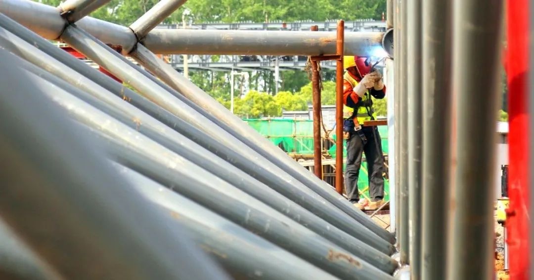 五一期间九江港这一重点项目建设忙！1号货棚建设进度如何？  第4张