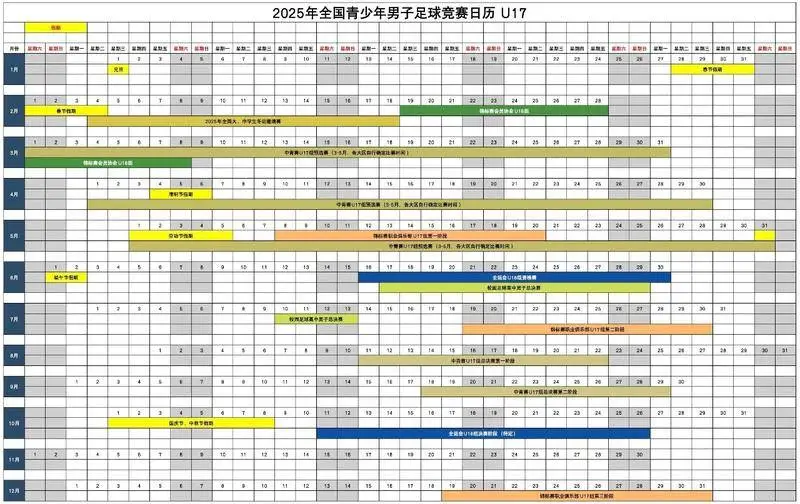 2025年全国青少年足球竞赛日历发布！统一赛历能否助力中国足球崛起？