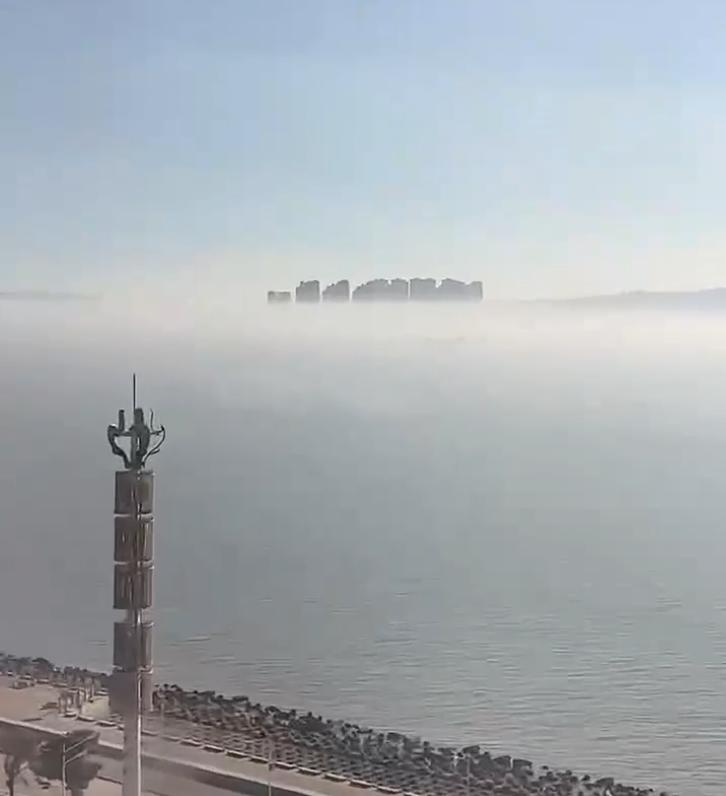 汕头海面惊现海市蜃楼？真相竟是平流雾！你被迷惑了吗？  第2张
