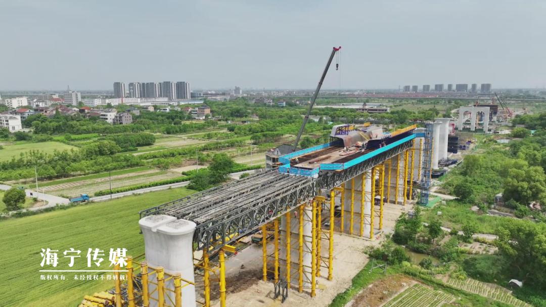 五一期间杭州机场高铁海宁段桥梁建设热火朝天，啥时能完工？  第4张