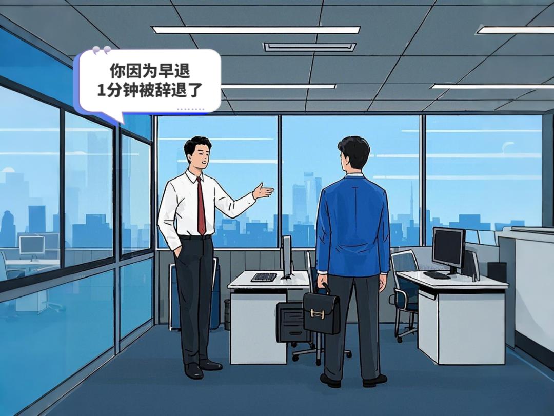 早退1分钟就被辞退？这家公司的操作是否合法？员工权益谁来保障  第2张