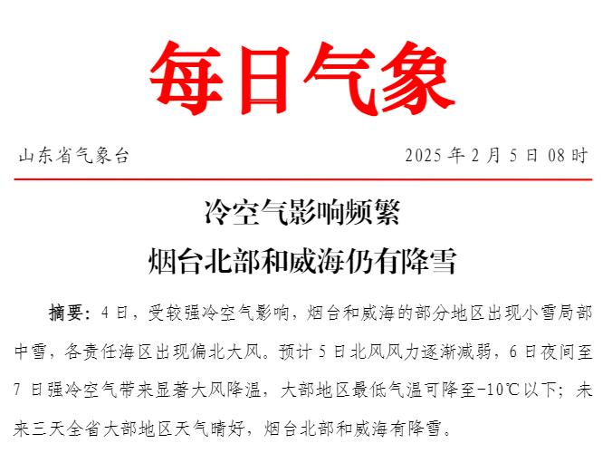 春节后首个工作日济南最冷-5℃，冷空气接连来你准备好了吗  第2张