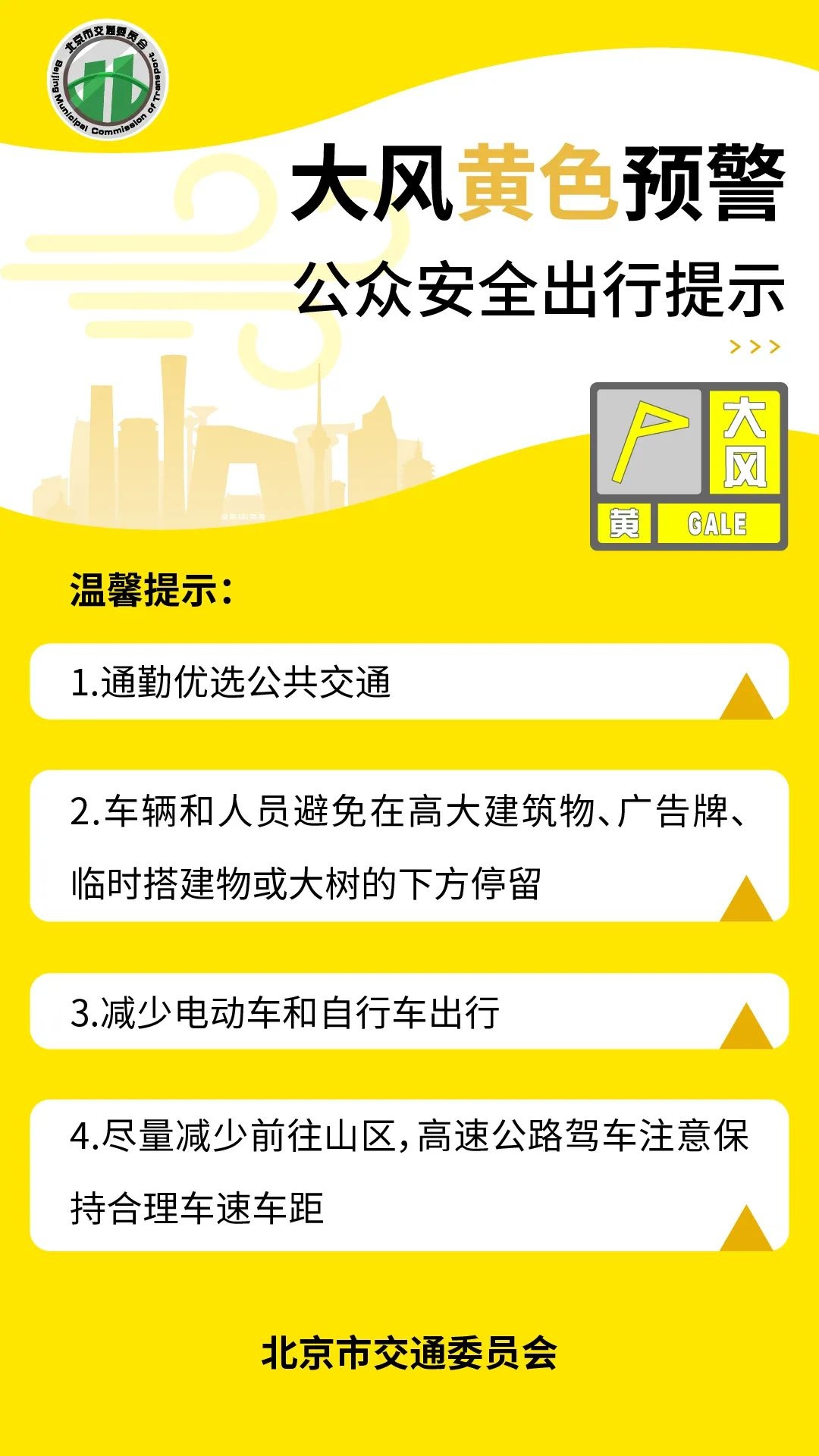 北京气温骤降至零下10℃，大风阵风超10级，交通如何应对？  第4张