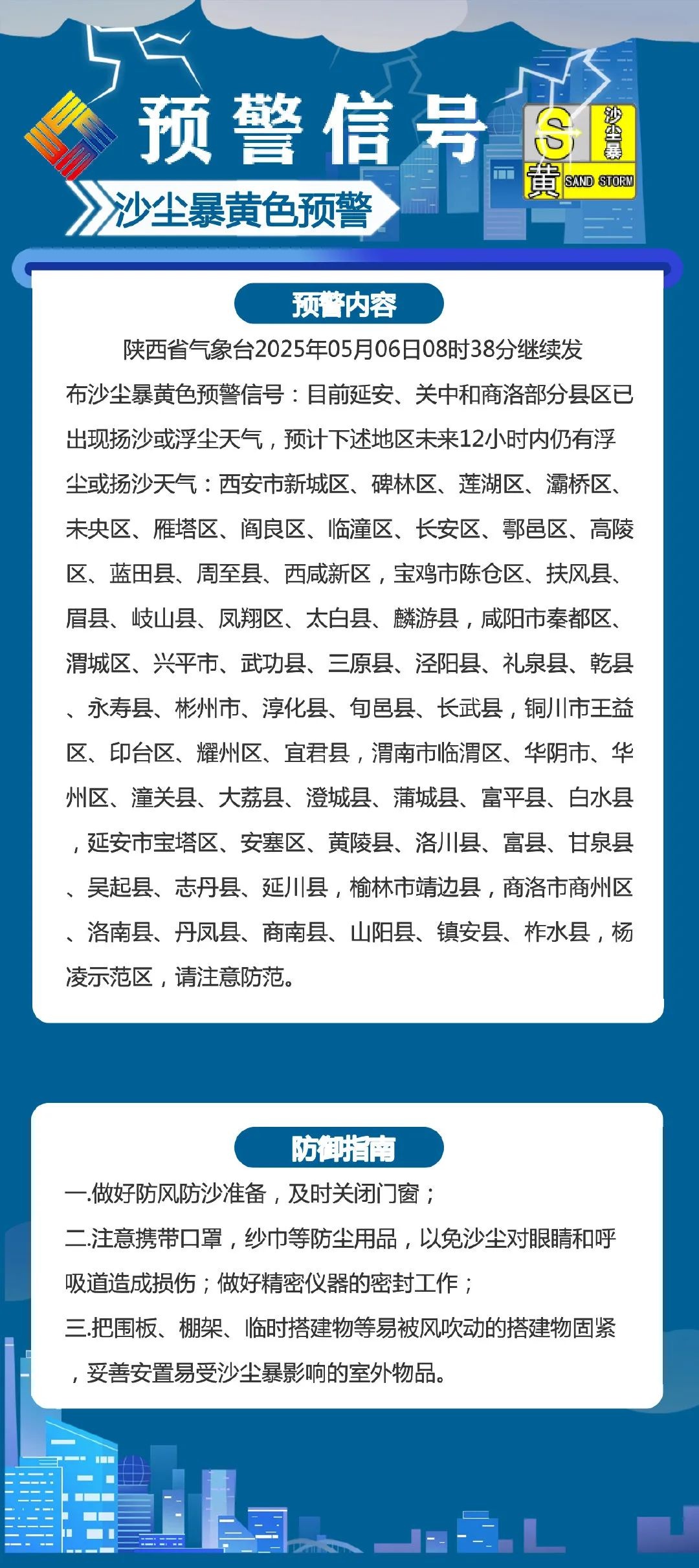 5月6日陕西多地沙尘肆虐，空气质量严重污染！你做好防范了吗？  第5张