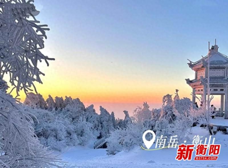 衡阳2025年第一场雪！南岳衡山银装素裹，你准备好迎接冰雪世界了吗？