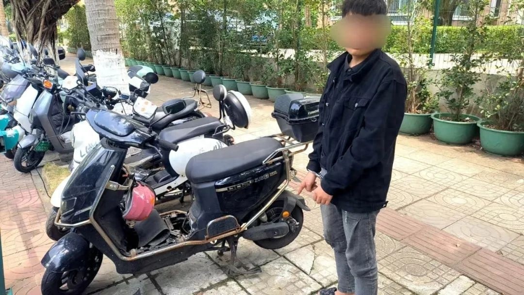 开着宝马偷电池？海口警方48小时破获数十起电动车电池盗窃案  第1张