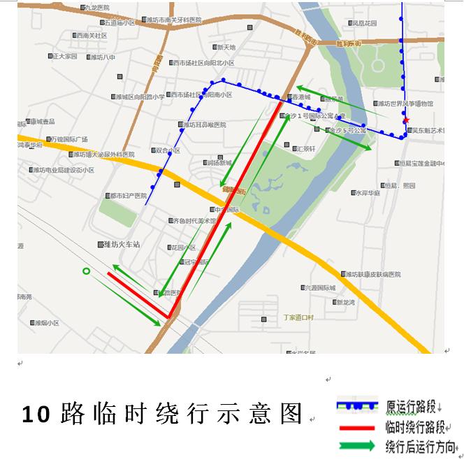 潍坊公交线路局部调整！受施工影响的你知道吗?  第2张