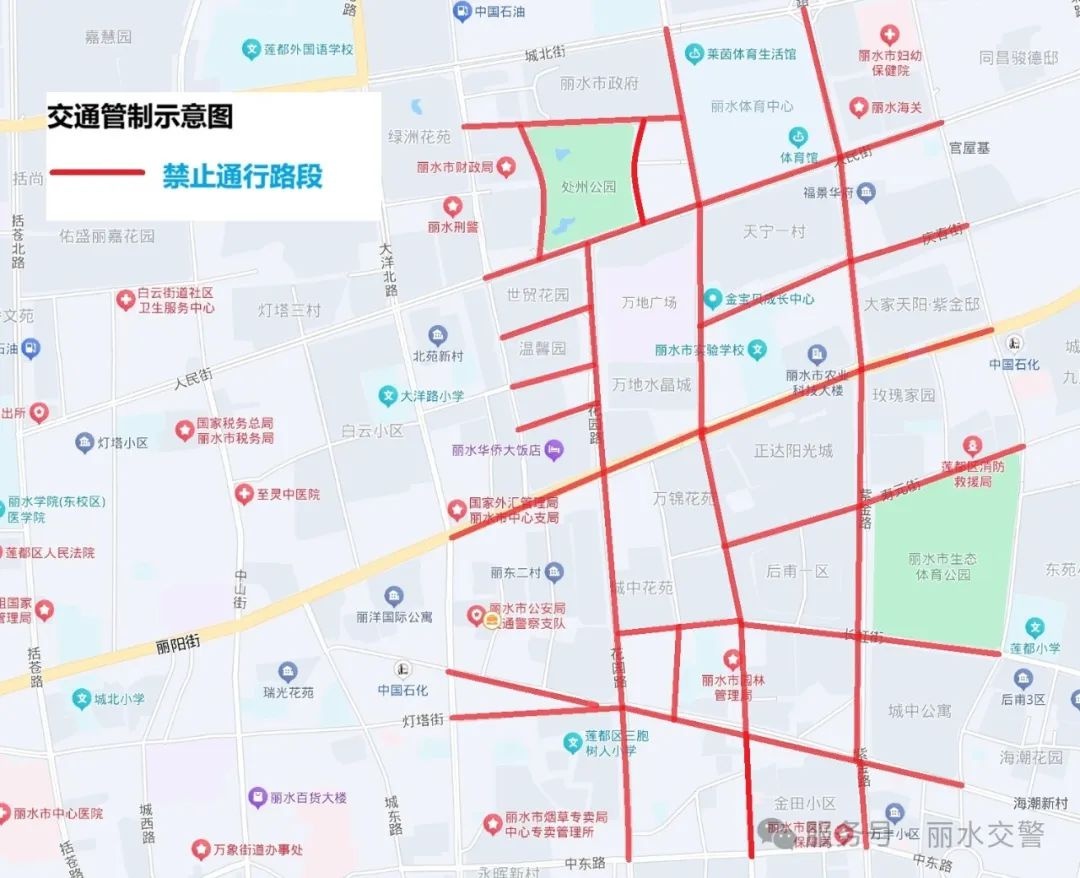 2025年丽水祥龙闹元宵舞龙彩灯巡游，哪些路段将临时交通管制？  第2张