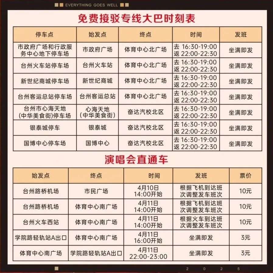 注意！今晚7点凤凰传奇台州站开唱，交通咋办？  第3张